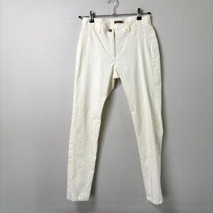 J McLaughlin Pants Womens Size 2 Off White Stretch Straight Skinny Leg Coastal